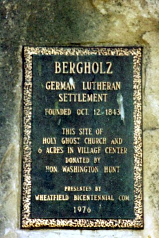 From Bergholz German Lutheran Settlement Cementery