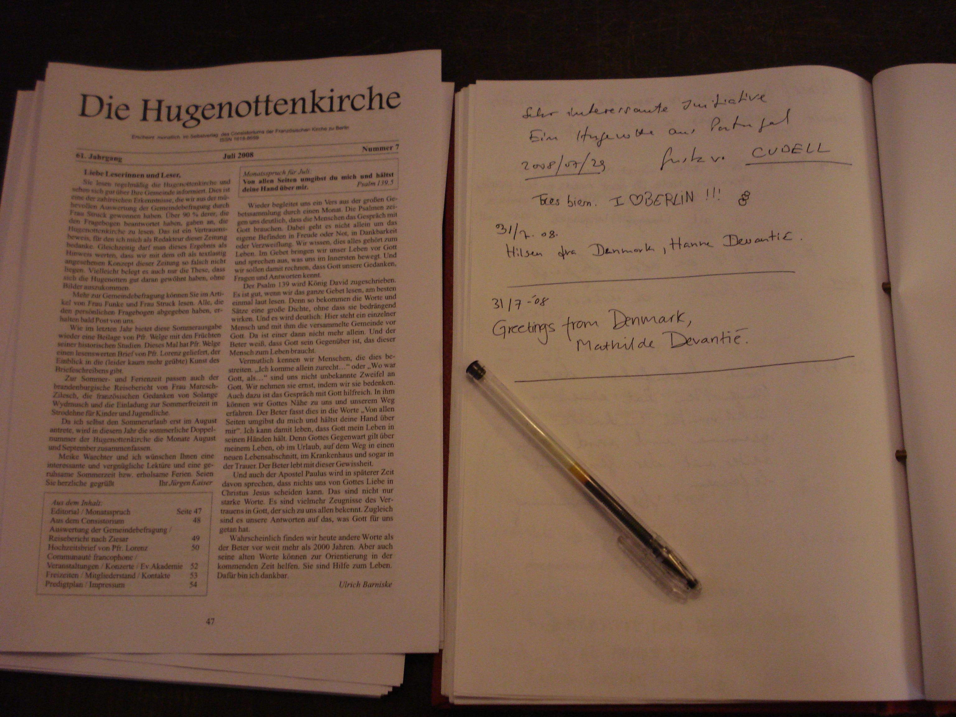 From the Huguenot Museum In Berlin, Germany